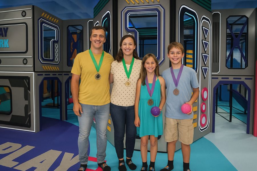 parque infantil en gran canaria. carrera de obstaculos interactivo, Pokiddo. tambien tenemos una seccion de parque de trampolines